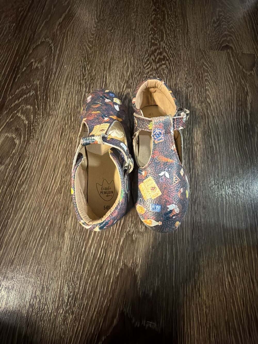 Little Penguin Shoes T-Strap Mary Jane Shoes in Harry Potter Print